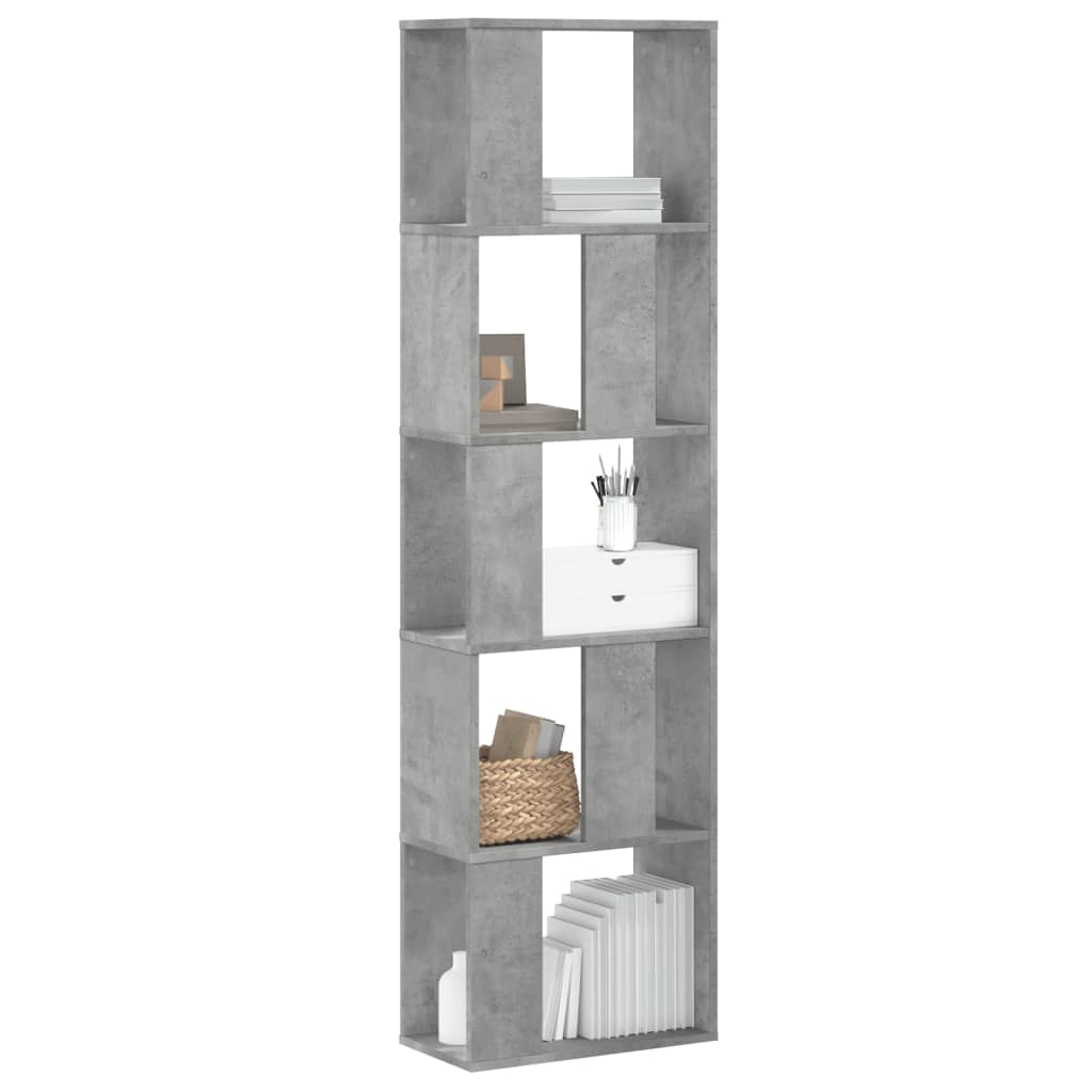 Bokhylla 5 Hyllplan Rökig Ek 80,5X23,5X162,5Cm Konstruerat Trä