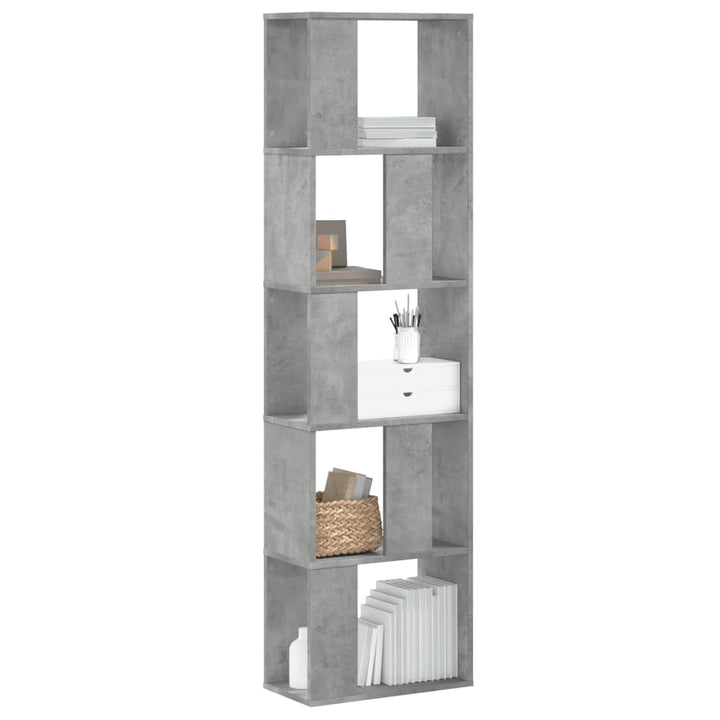 Bokhylla 5 Hyllplan Rökig Ek 80,5X23,5X162,5Cm Konstruerat Trä
