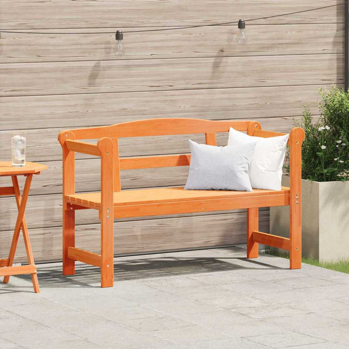 Utomhusbänk 2 -Seater 119 X 44 X 76 Cm Massiv Furu Brun