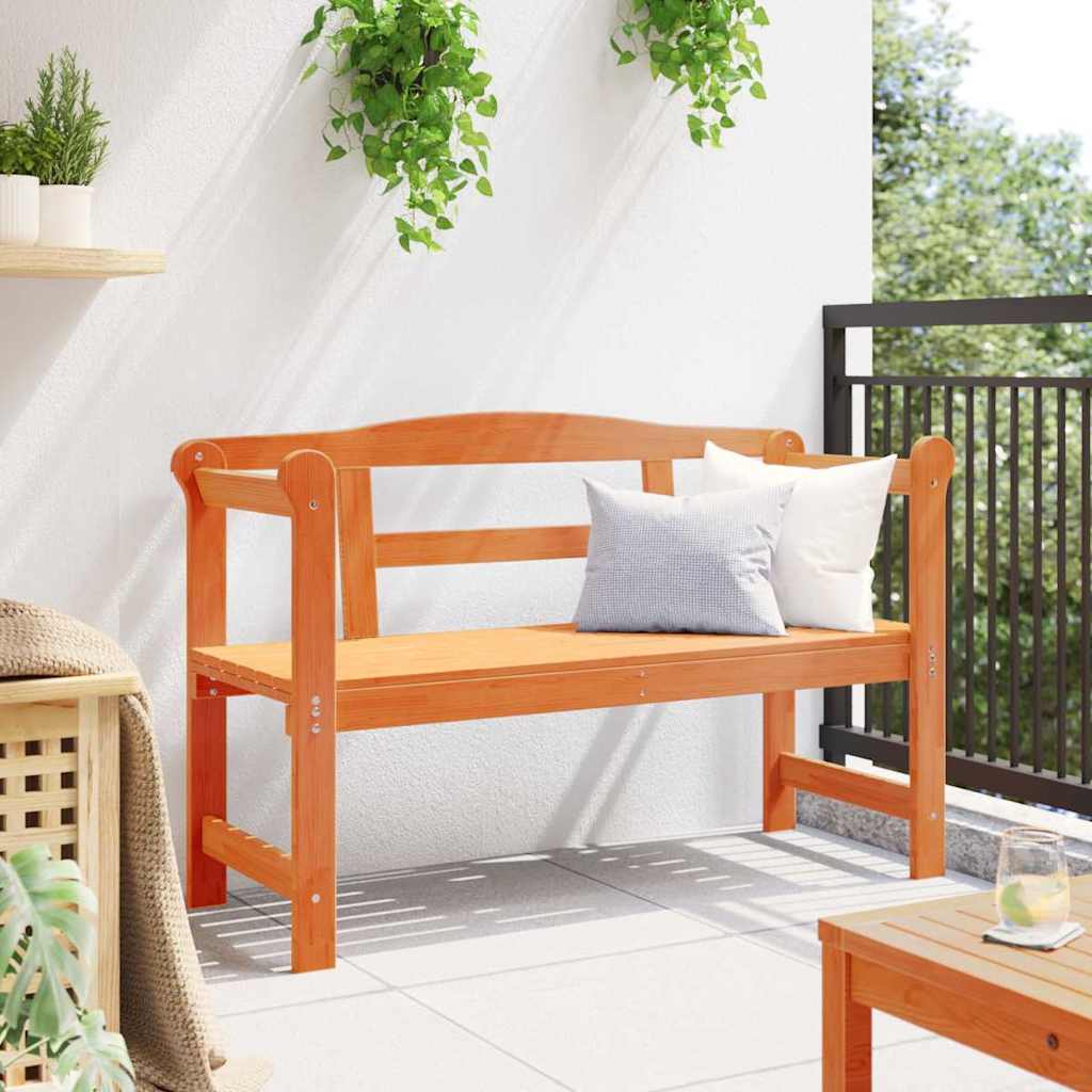 Utomhusbänk 2 -Seater 119 X 44 X 76 Cm Massiv Furu Brun