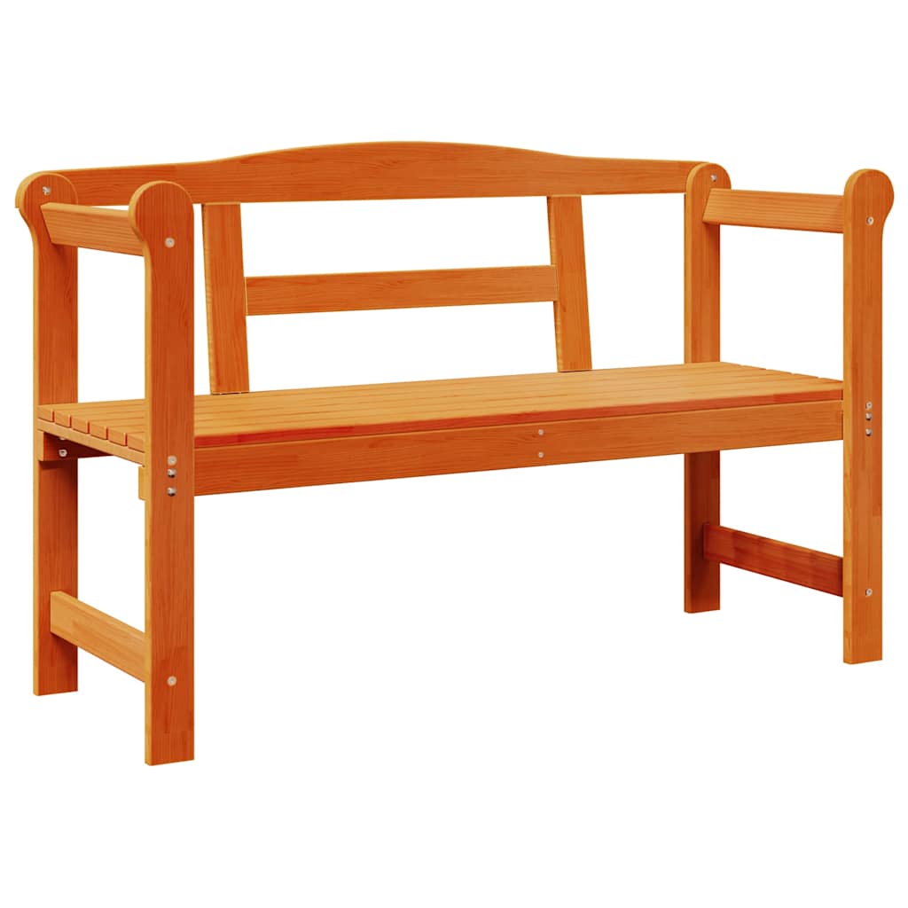 Utomhusbänk 2 -Seater 119 X 44 X 76 Cm Massiv Furu Brun