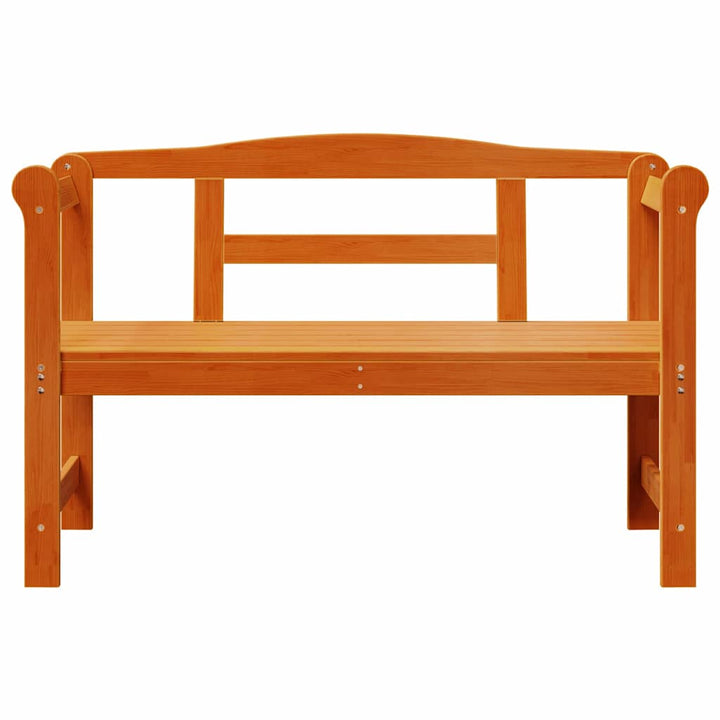 Utomhusbänk 2 -Seater 119 X 44 X 76 Cm Massiv Furu Brun