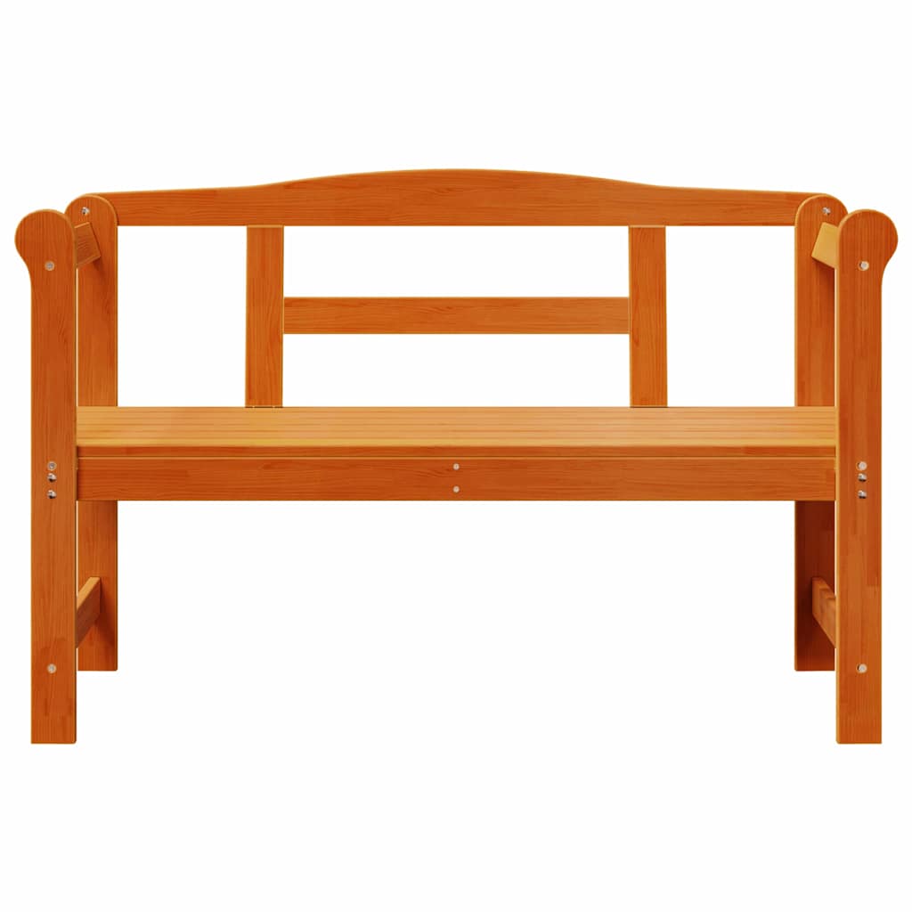 Utomhusbänk 2 -Seater 119 X 44 X 76 Cm Massiv Furu Brun