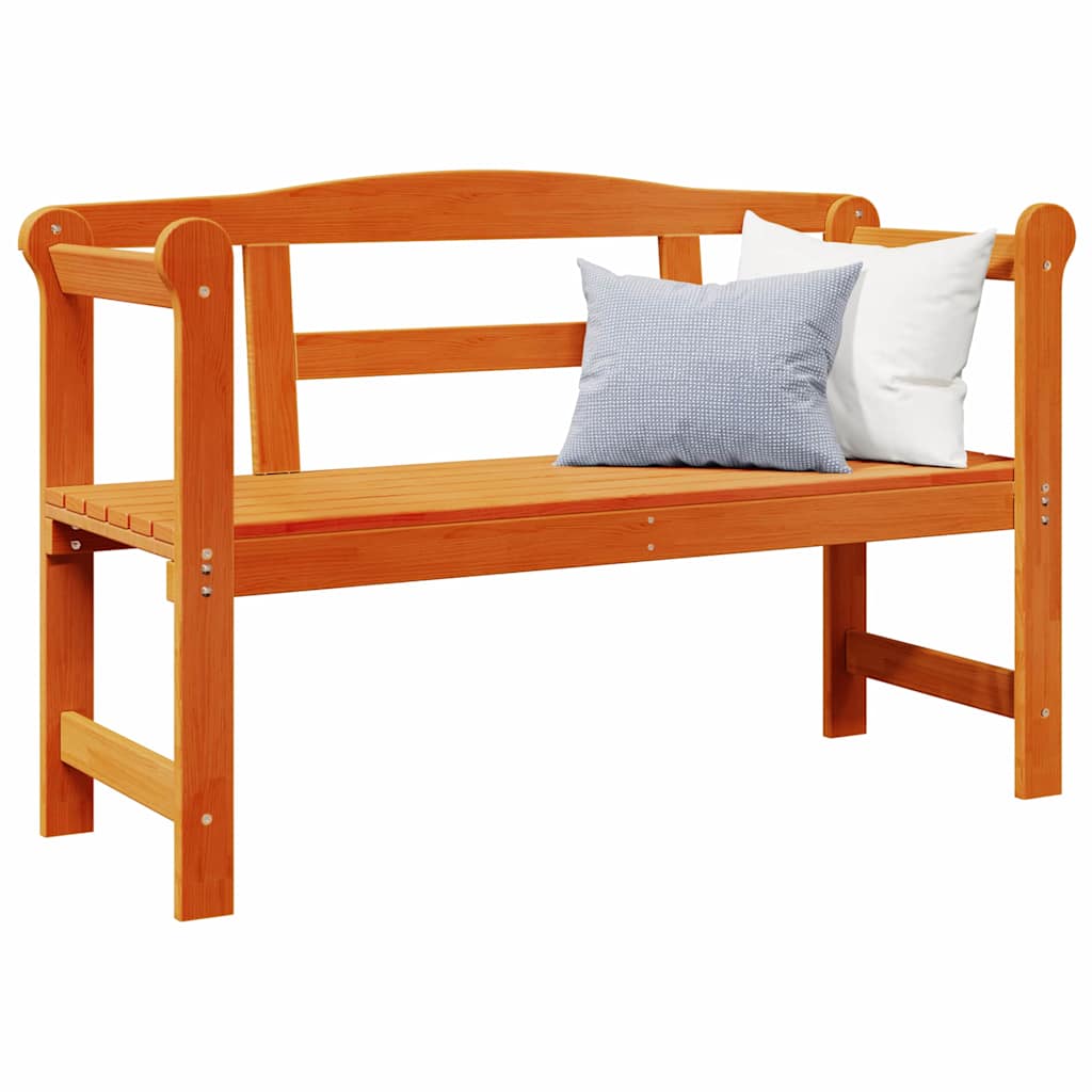 Utomhusbänk 2 -Seater 119 X 44 X 76 Cm Massiv Furu Brun