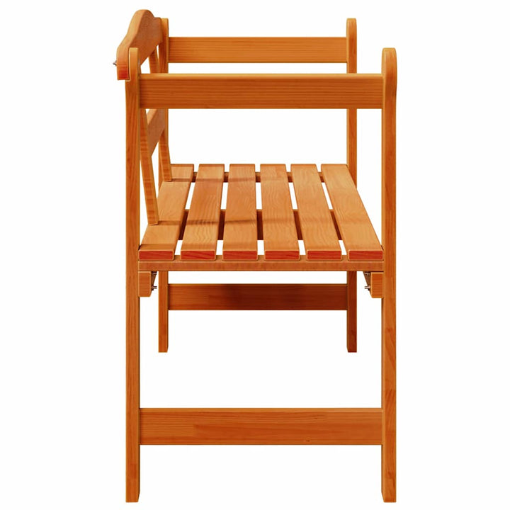 Utomhusbänk 2 -Seater 119 X 44 X 76 Cm Massiv Furu Brun