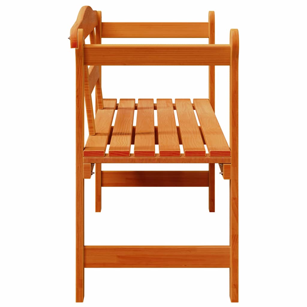 Utomhusbänk 2 -Seater 119 X 44 X 76 Cm Massiv Furu Brun