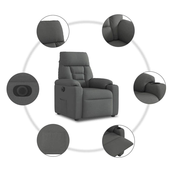 Elektrisk Reclinerfåtölj Tyg