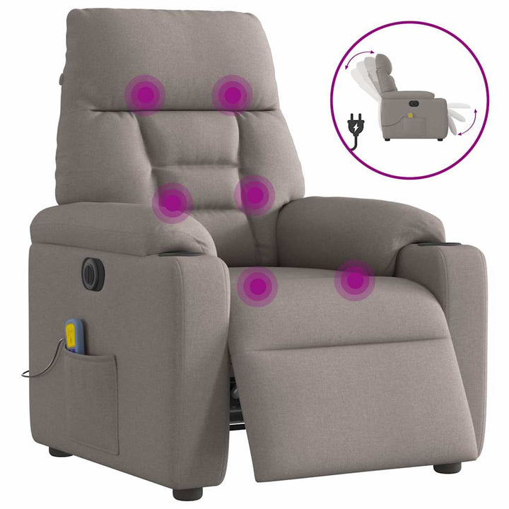 Elektrisk Reclinerfåtölj Tyg