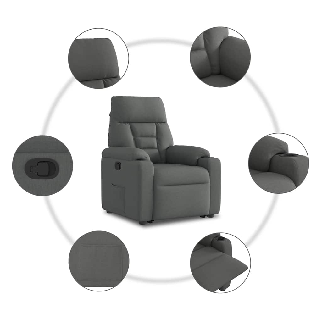 Reclinerfåtölj Med Uppresningshjälp Tyg