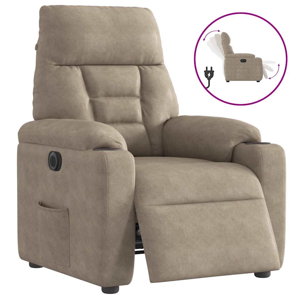 Elektrisk Reclinerfåtölj Mikrofibertyg