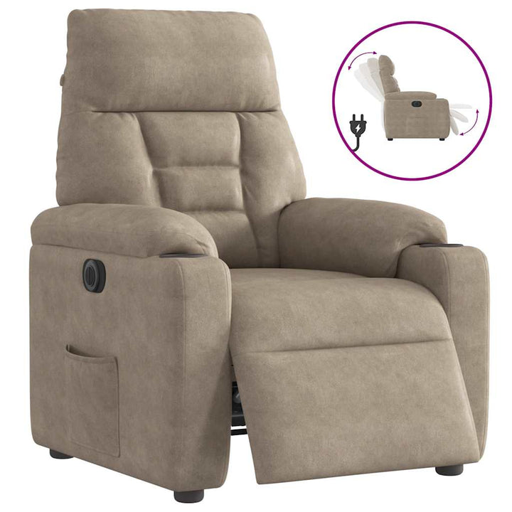 Elektrisk Reclinerfåtölj Mikrofibertyg