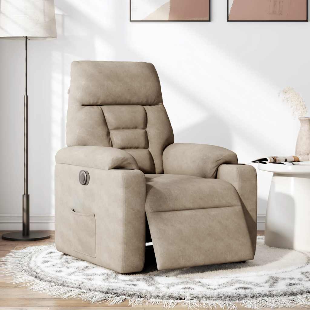 Elektrisk Reclinerfåtölj Mikrofibertyg