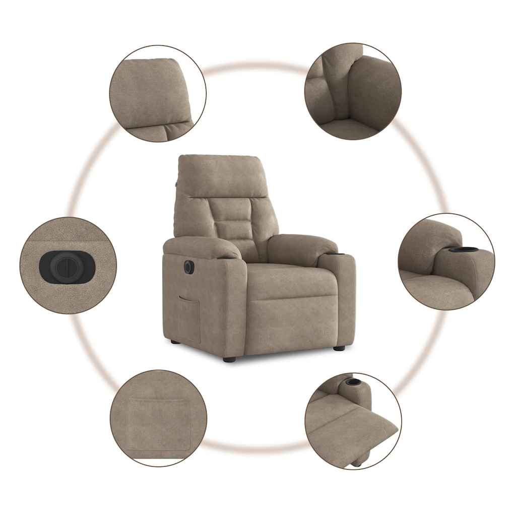 Elektrisk Reclinerfåtölj Mikrofibertyg