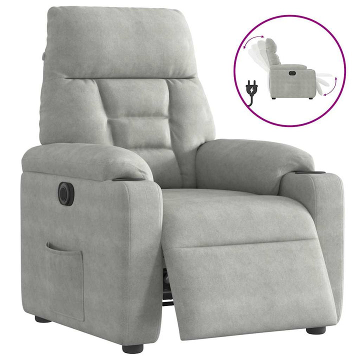 Elektrisk Reclinerfåtölj Mikrofibertyg
