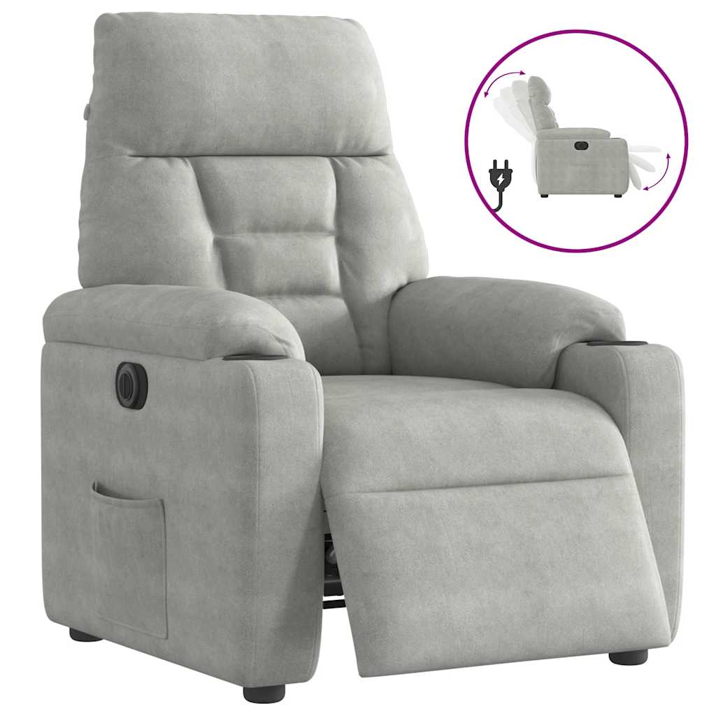 Elektrisk Reclinerfåtölj Mikrofibertyg