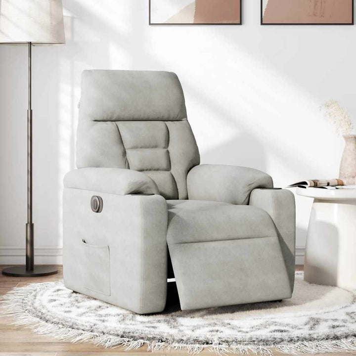 Elektrisk Reclinerfåtölj Mikrofibertyg