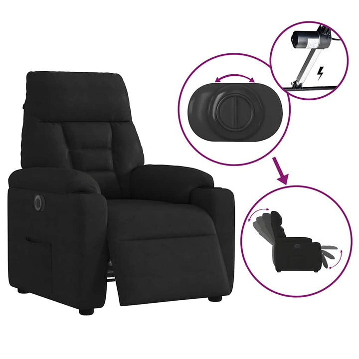 Elektrisk Reclinerfåtölj Mikrofibertyg