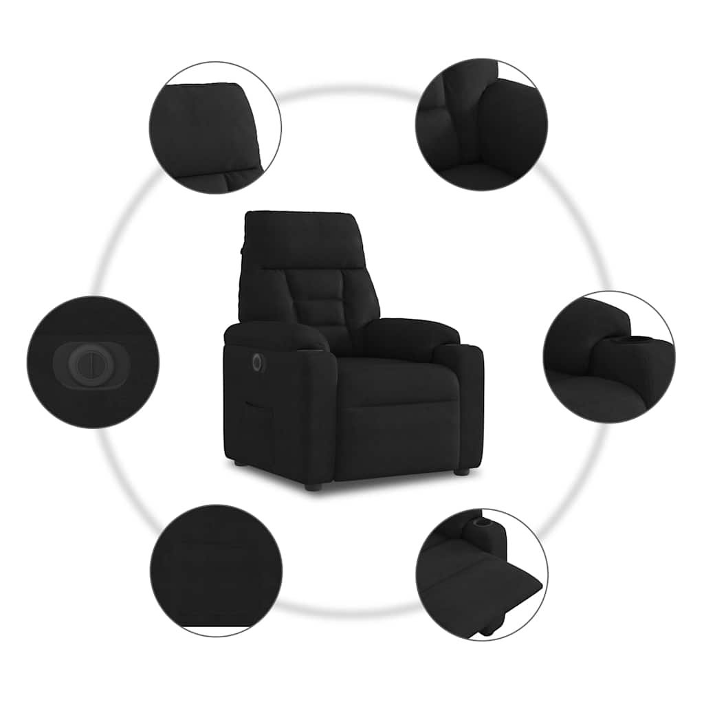 Elektrisk Reclinerfåtölj Mikrofibertyg