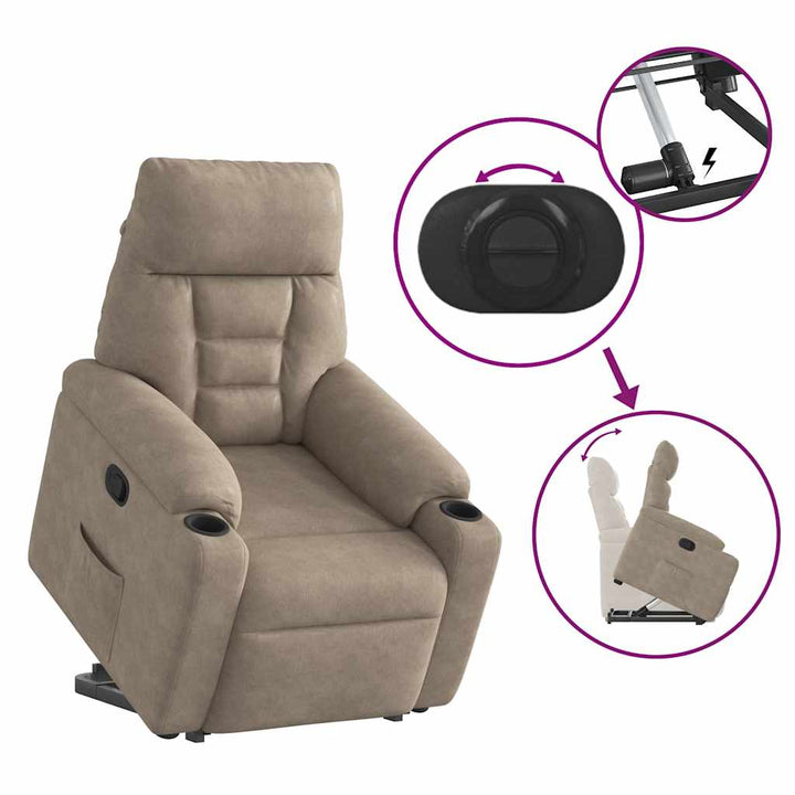 Reclinerfåtölj Med Uppresningshjälp Mikrofibertyg