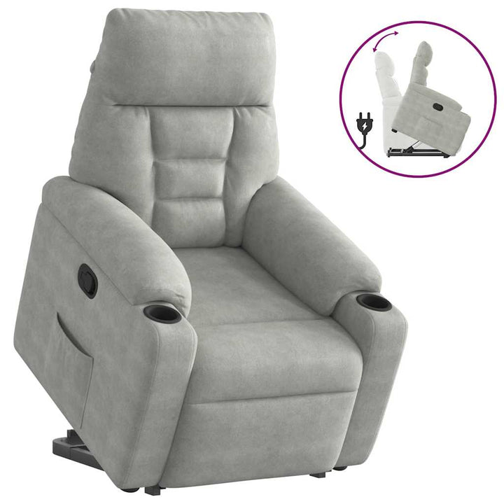 Reclinerfåtölj Med Uppresningshjälp Mikrofibertyg