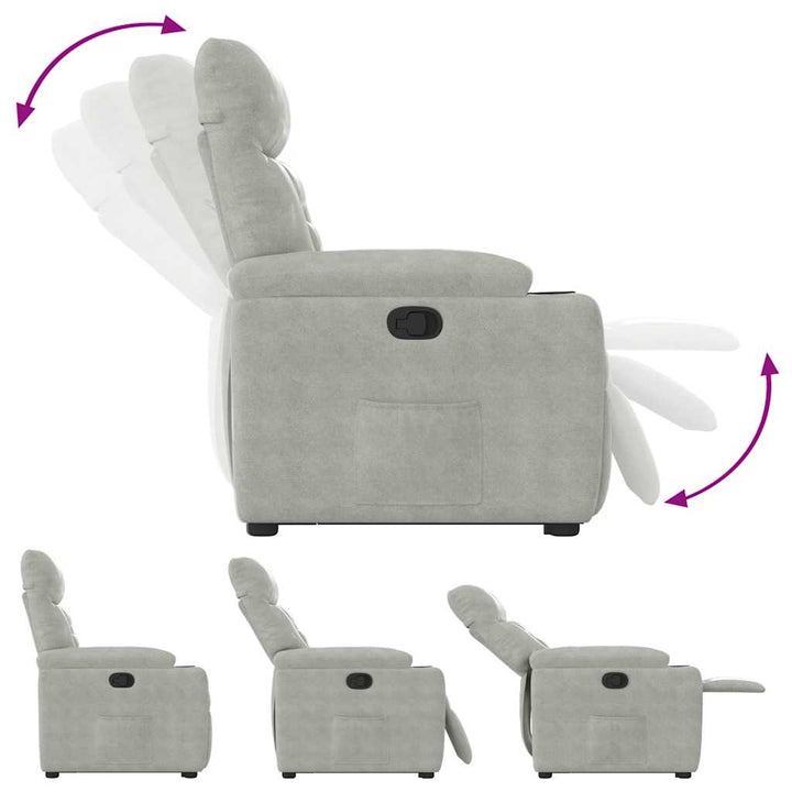 Reclinerfåtölj Med Uppresningshjälp Mikrofibertyg