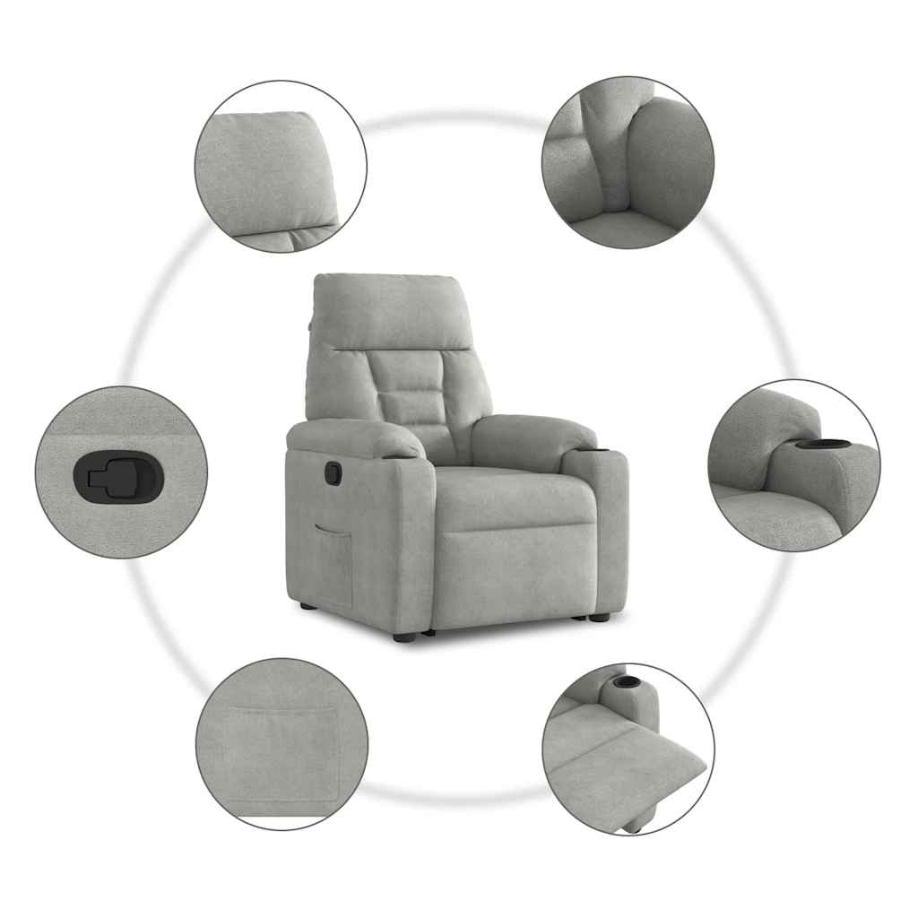 Reclinerfåtölj Med Uppresningshjälp Mikrofibertyg
