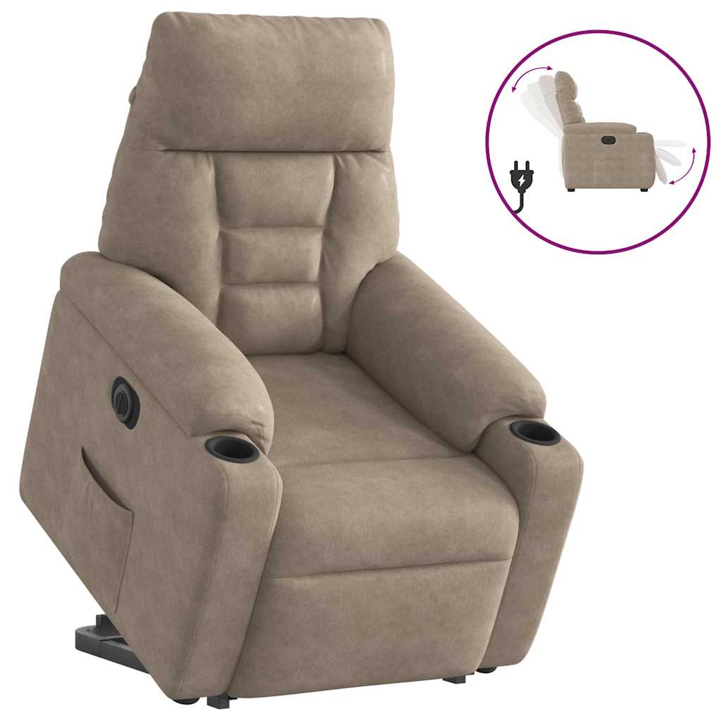Elektrisk Reclinerfåtölj Med Uppresningshjälp Mikrofibertyg