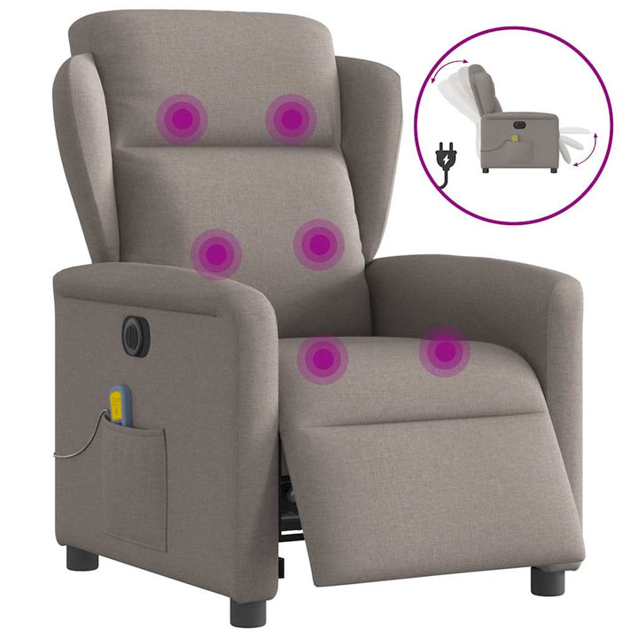 Elektrisk Reclinerfåtölj Tyg
