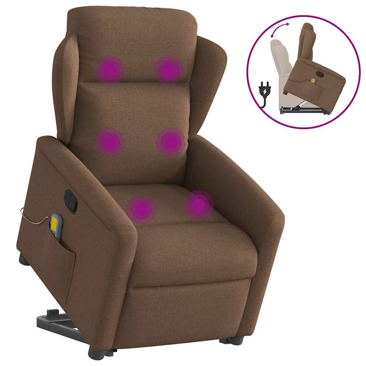 Elektrisk Reclinerfåtölj Med Uppresningshjälp Tyg