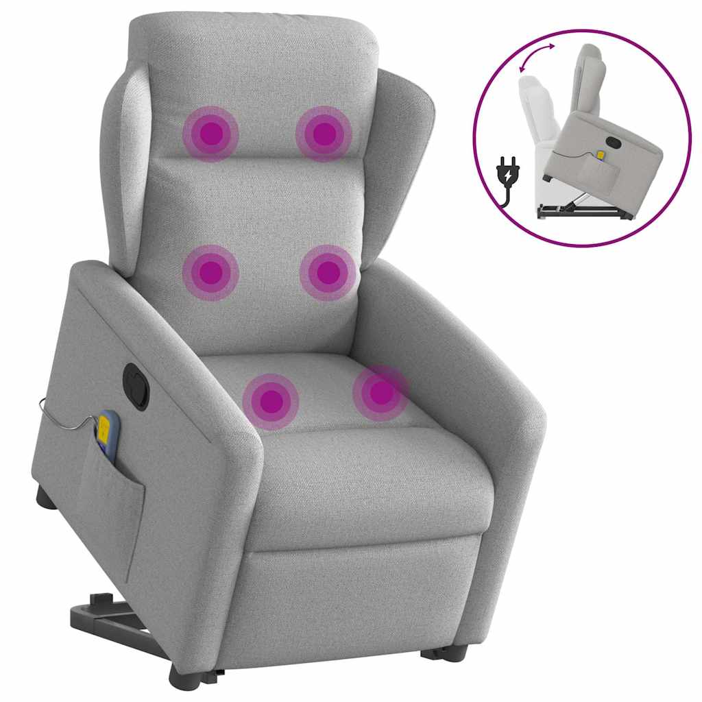 Elektrisk Reclinerfåtölj Med Uppresningshjälp Tyg