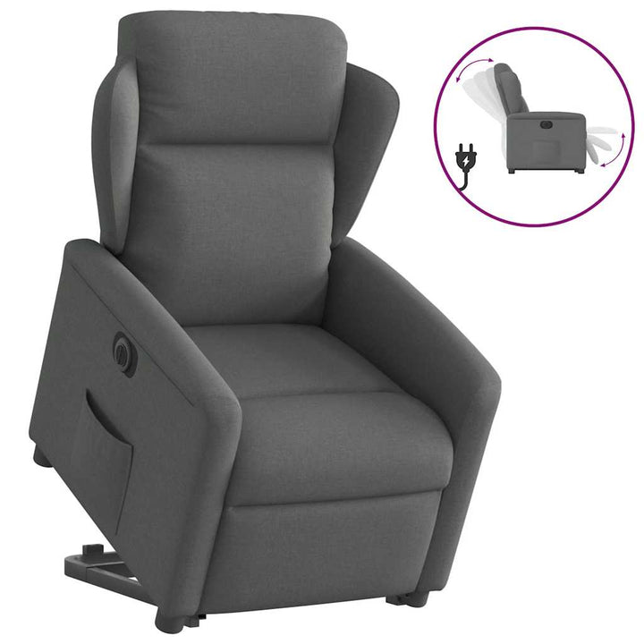 Elektrisk Reclinerfåtölj Med Uppresningshjälp Tyg