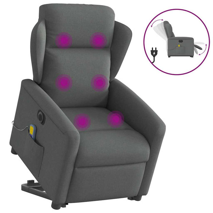 Elektrisk Reclinerfåtölj Med Uppresningshjälp Tyg