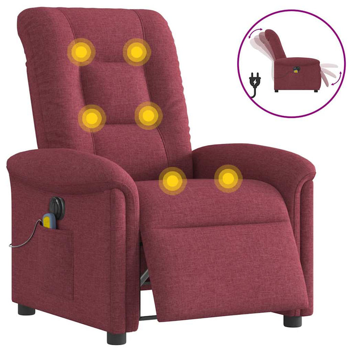 Elektrisk Massagefåtölj Tyg