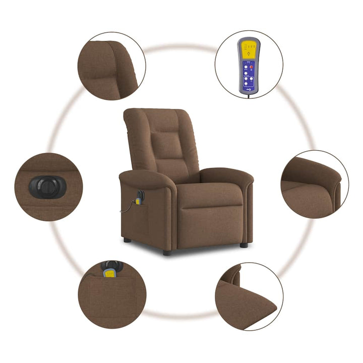 Elektrisk Massagefåtölj Tyg