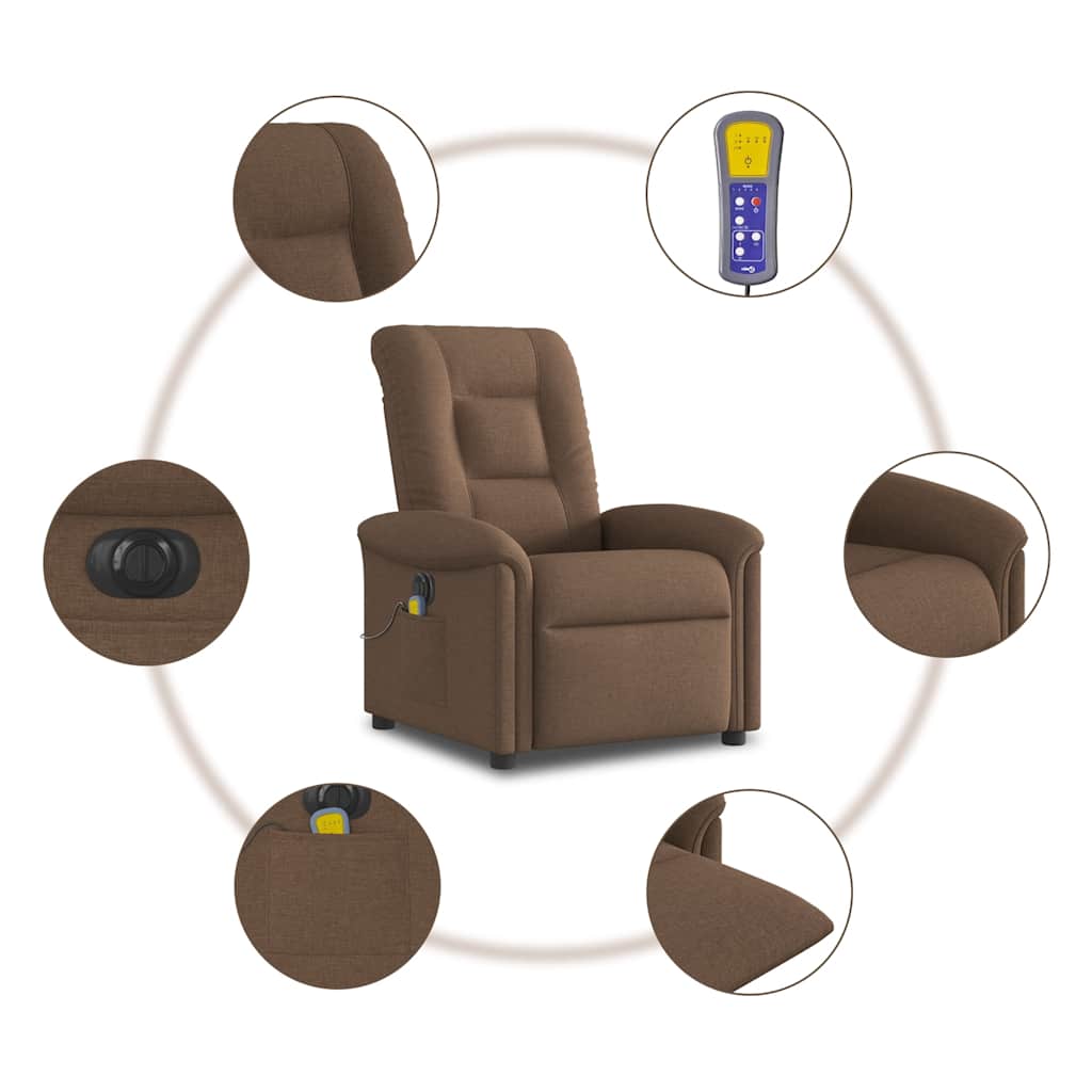 Elektrisk Massagefåtölj Tyg