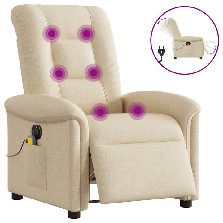 Elektrisk Massagefåtölj Tyg