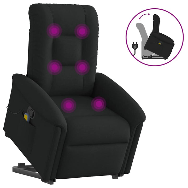 Elektrisk Massagefåtölj Med Uppresningshjälp Tyg
