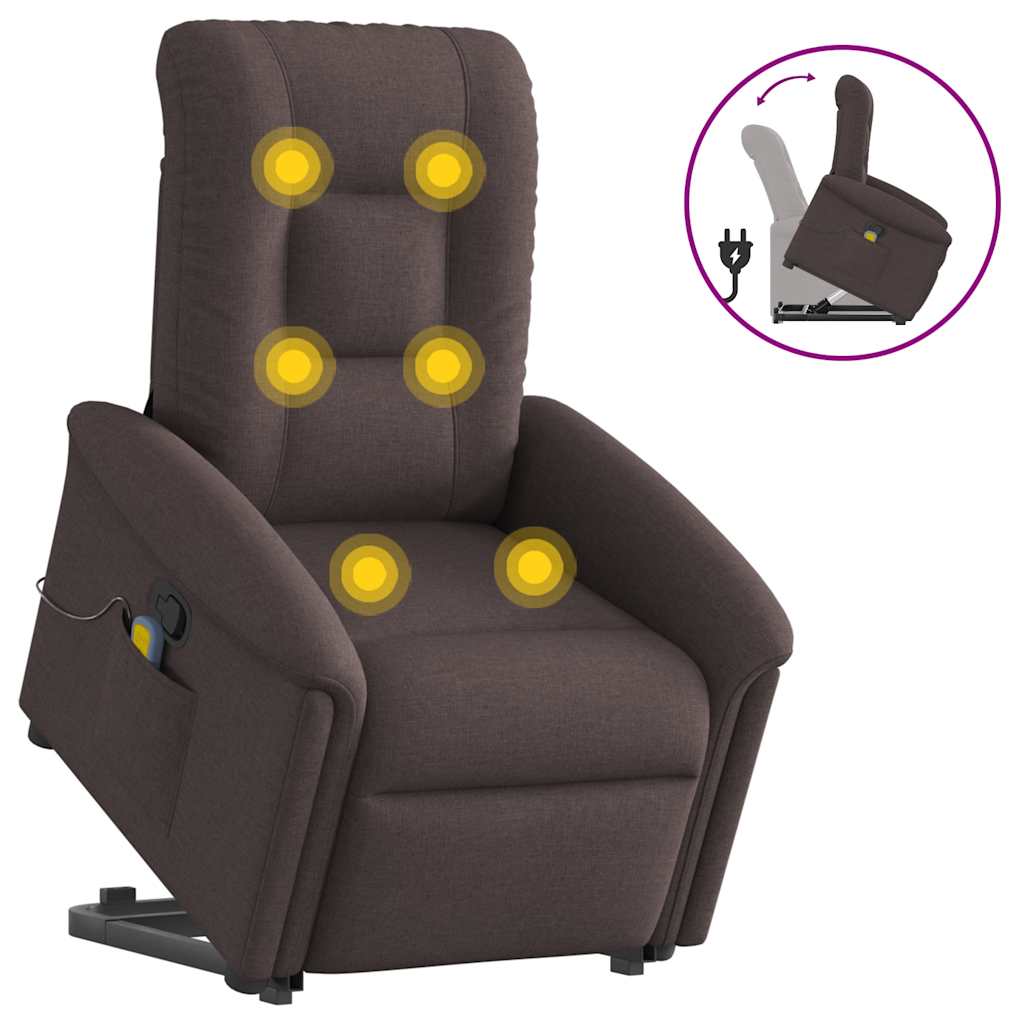 Elektrisk Massagefåtölj Med Uppresningshjälp Tyg
