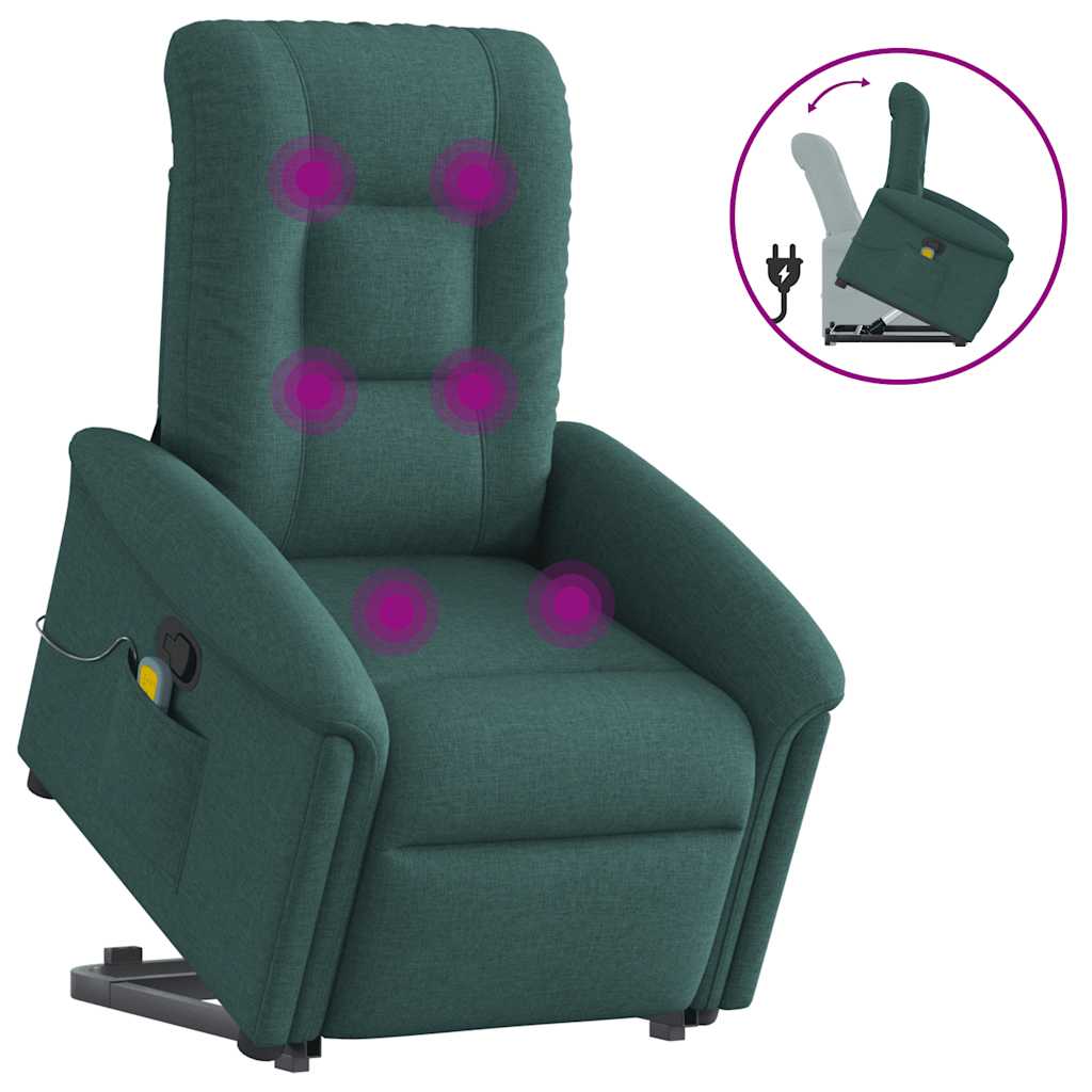 Elektrisk Massagefåtölj Med Uppresningshjälp Tyg