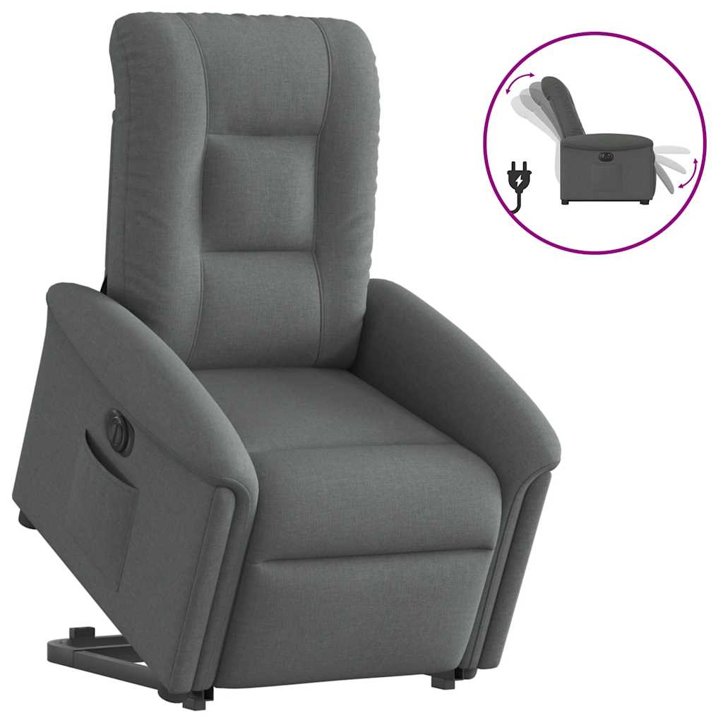 Elektrisk Massagefåtölj Med Uppresningshjälp Tyg