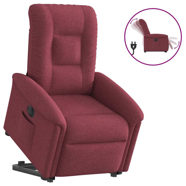 Elektrisk Massagefåtölj Med Uppresningshjälp Tyg
