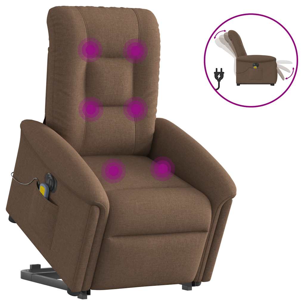 Elektrisk Massagefåtölj Med Uppresningshjälp Tyg