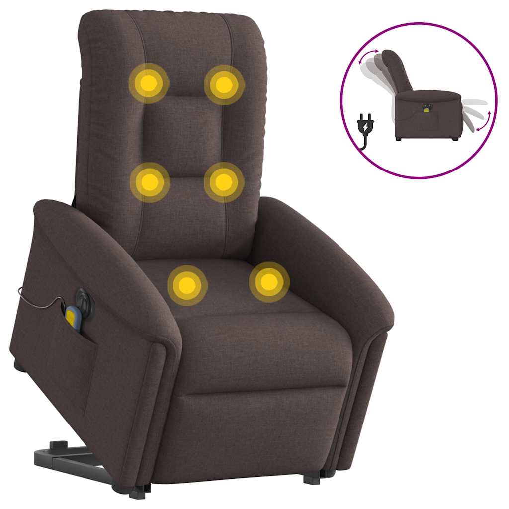 Elektrisk Massagefåtölj Med Uppresningshjälp Tyg