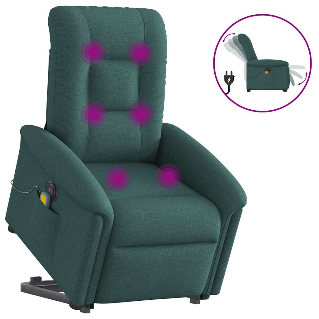 Elektrisk Massagefåtölj Med Uppresningshjälp Tyg