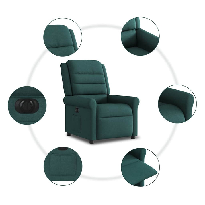 Elektrisk Reclinerfåtölj Tyg