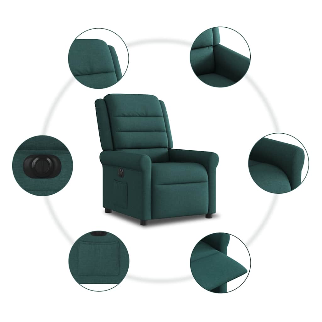 Elektrisk Reclinerfåtölj Tyg