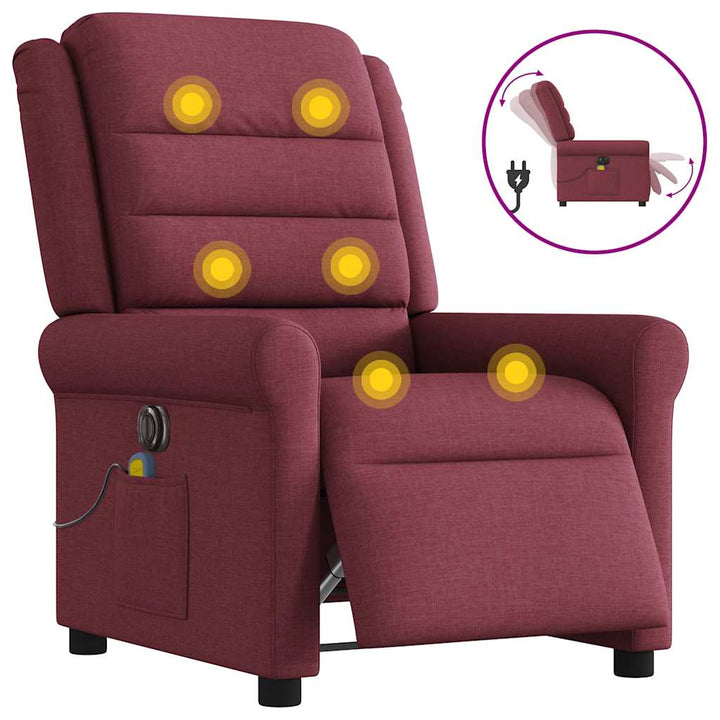 Elektrisk Reclinerfåtölj Tyg