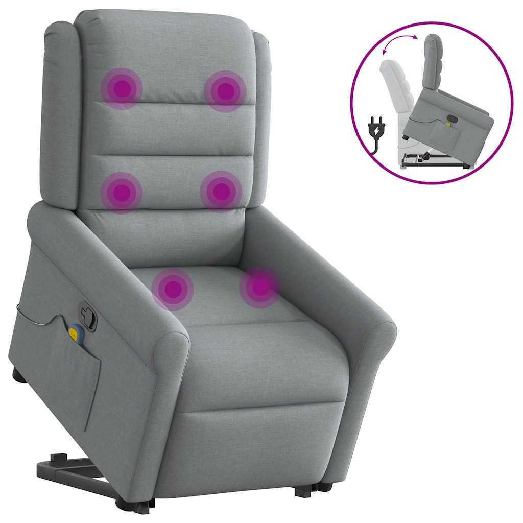 Elektrisk Reclinerfåtölj Med Uppresningshjälp Tyg
