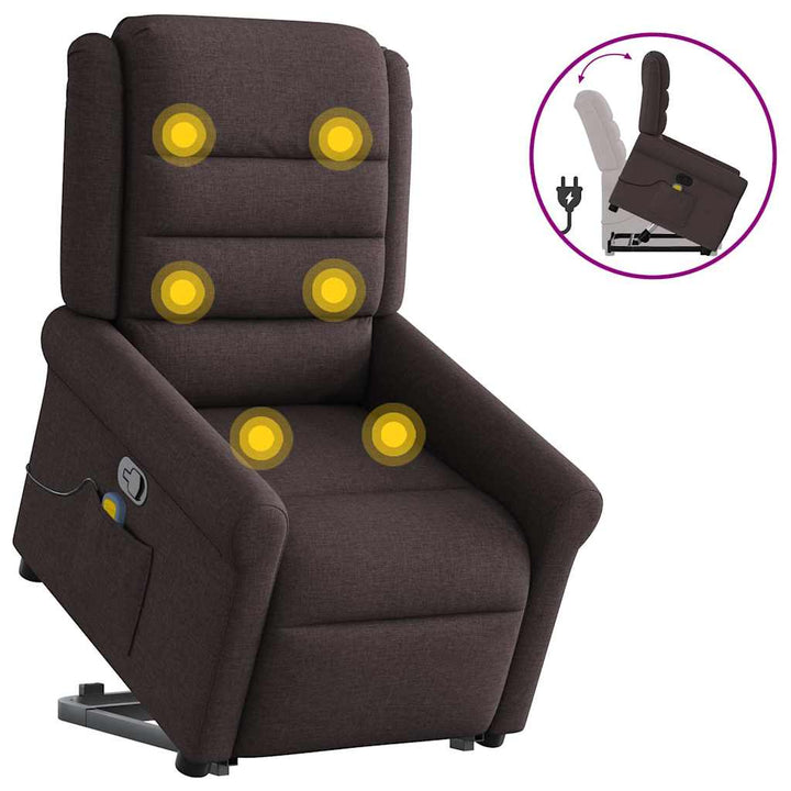 Elektrisk Reclinerfåtölj Med Uppresningshjälp Tyg