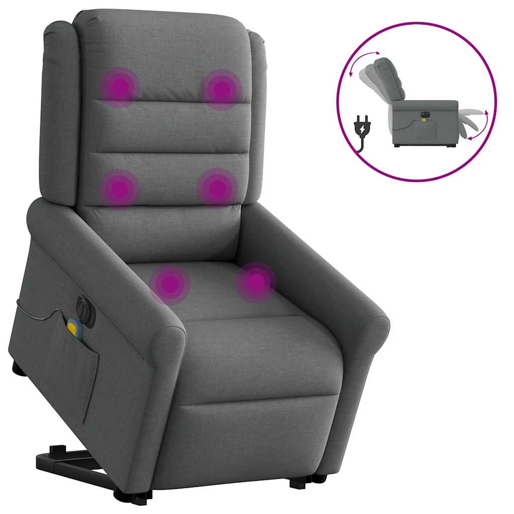 Elektrisk Reclinerfåtölj Med Uppresningshjälp Tyg